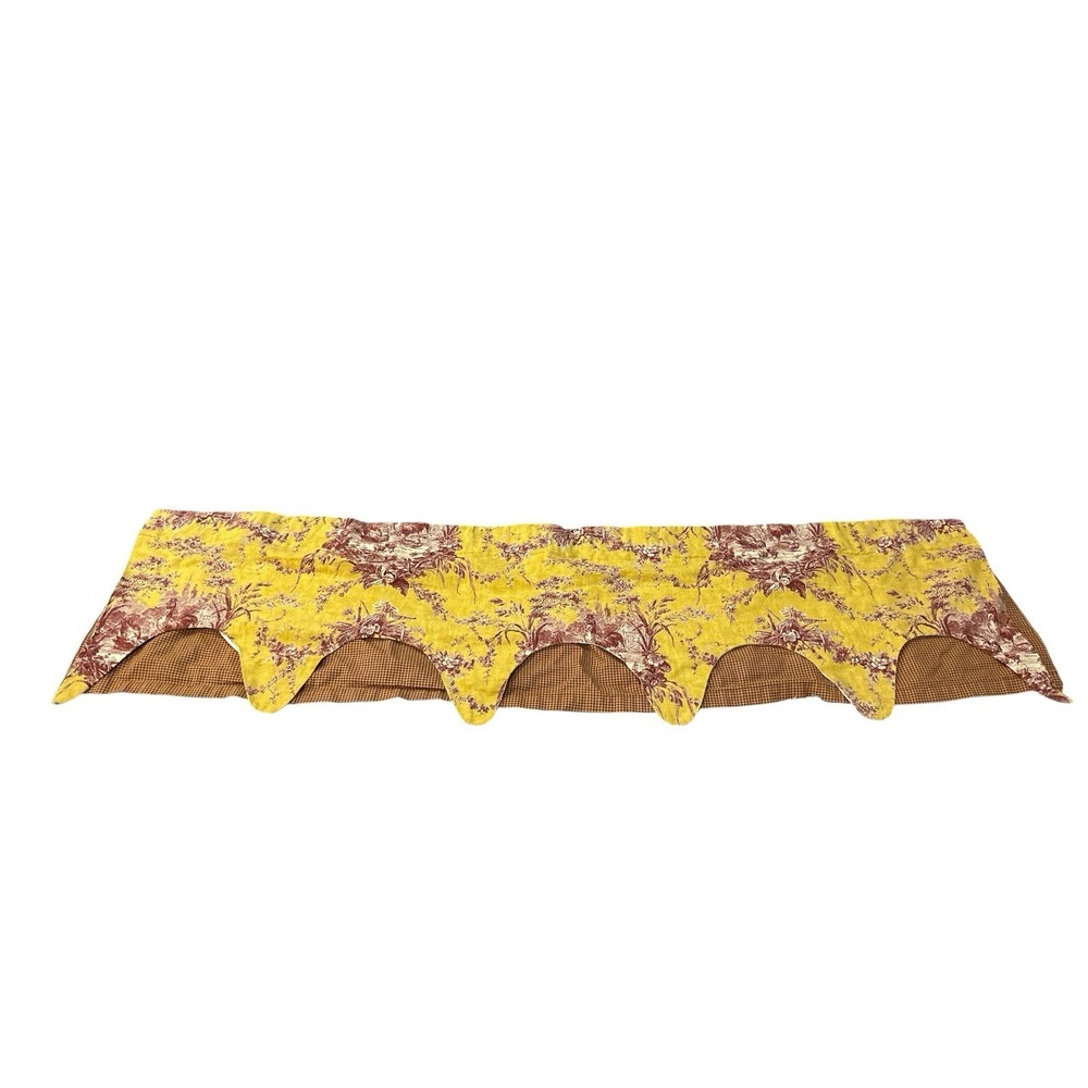 Waverly French Country 2-Tier Scalloped Valance ~ La Petite Ferme Rooster